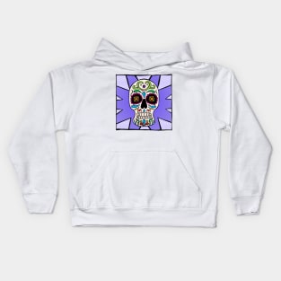 Sugar Skull - Purple Kids Hoodie